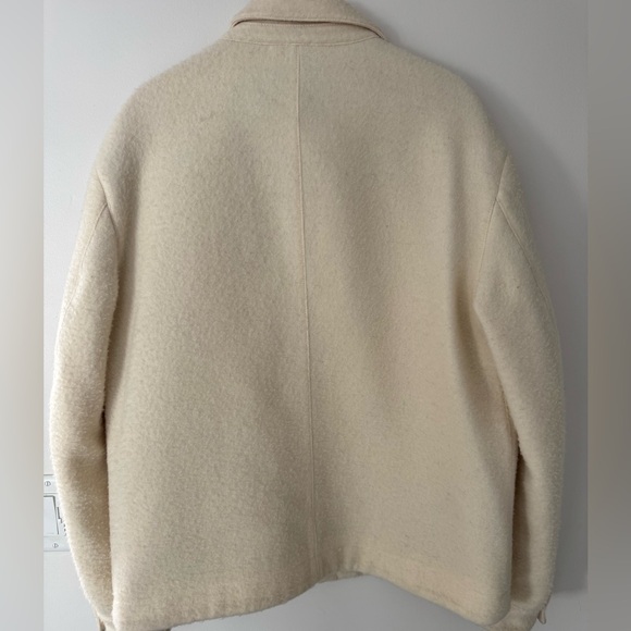 All Saints Off-White Minard Wool Shirt Jacket Med - Picture 8 of 8